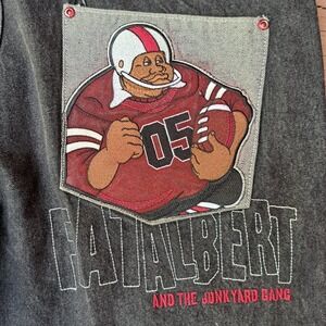 Platinum Fubu Fat Albert Mens Jeans Black Size 36x35 Button Zip FJ006